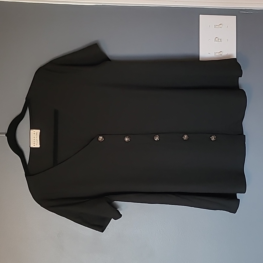 Black Button Top